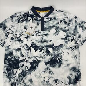 Under Armour Shirt Mens XL Blue White Floral Bomber Steph Curry Performance NWT